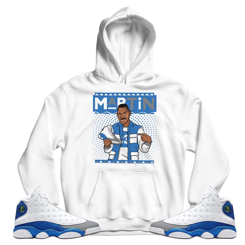 Martin Sneaker Shirt Match French Blue 13s, Jordan 13 French Blue MKO T-Shirt Martin Sneaker Shirt Match French Blue 13s, Jordan 13 French Blue MKO T-Shirt