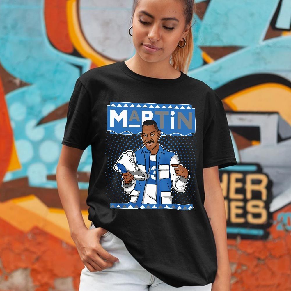 Martin Sneaker Shirt Match French Blue 13s, Jordan 13 French Blue MKO T-Shirt Martin Sneaker Shirt Match French Blue 13s, Jordan 13 French Blue MKO T-Shirt