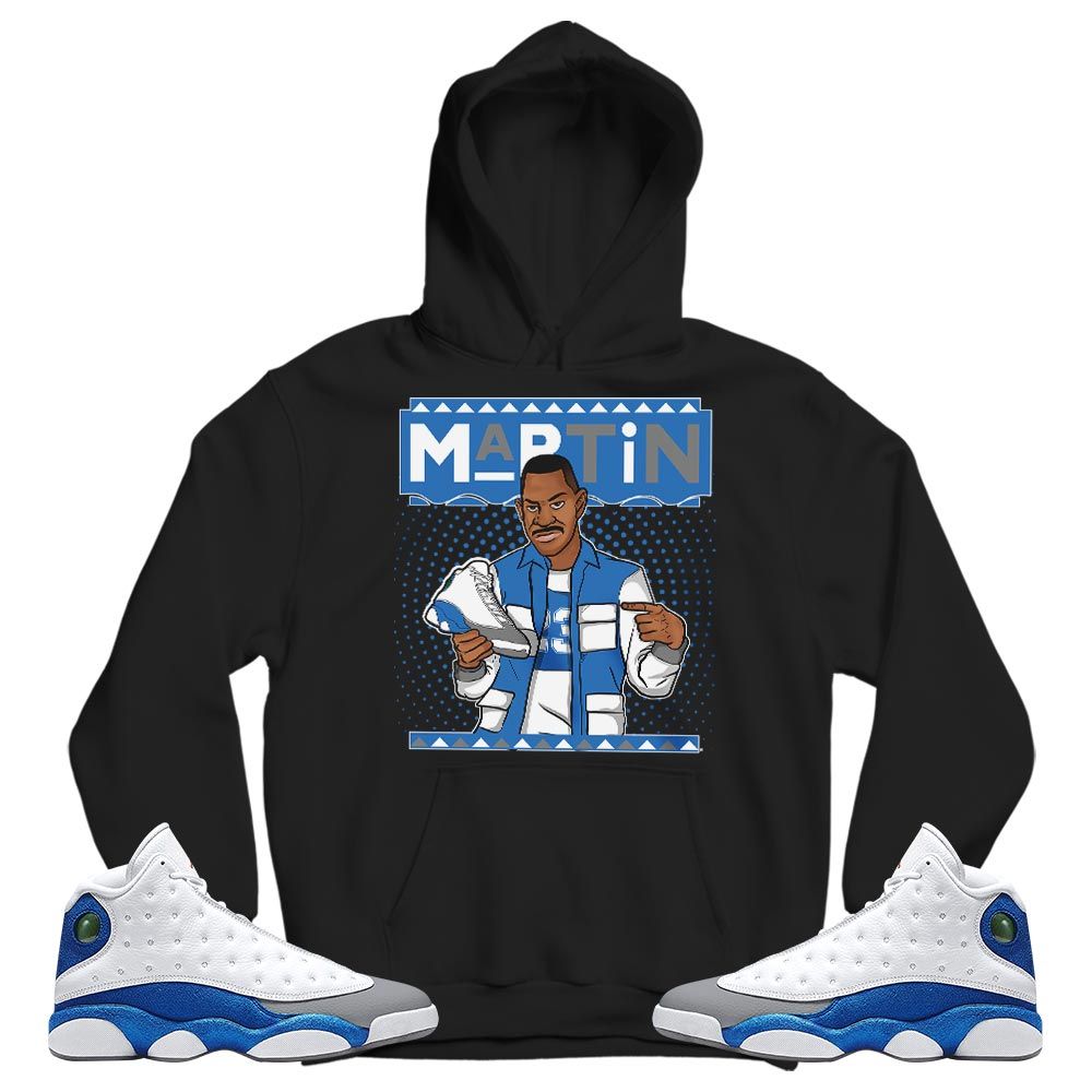 Martin Sneaker Shirt Match French Blue 13s, Jordan 13 French Blue MKO T-Shirt