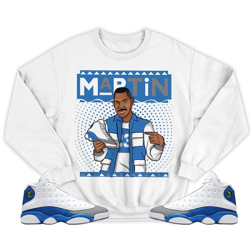 Martin Sneaker Shirt Match French Blue 13s, Jordan 13 French Blue MKO T-Shirt Martin Sneaker Shirt Match French Blue 13s, Jordan 13 French Blue MKO T-Shirt