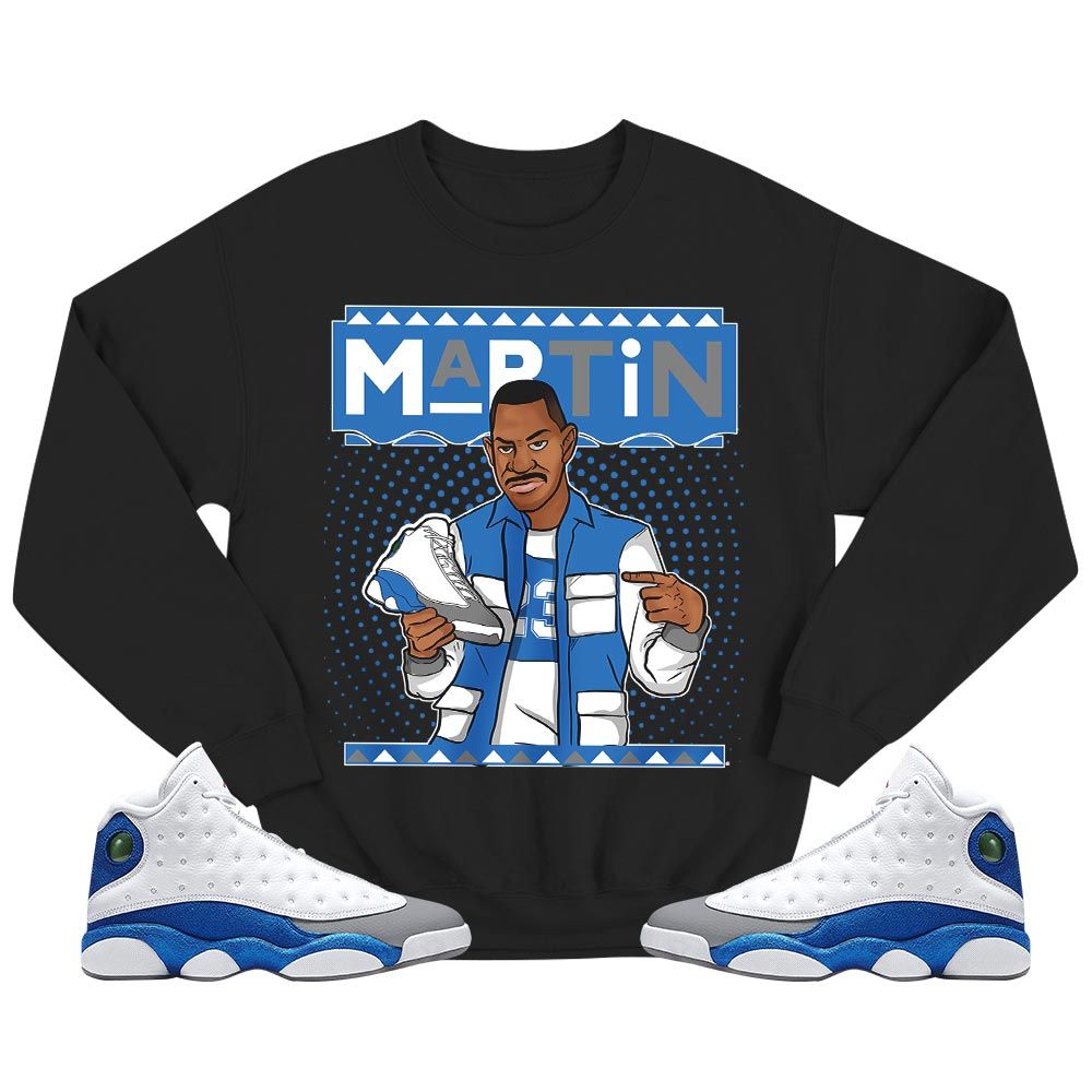 Martin Sneaker Shirt Match French Blue 13s, Jordan 13 French Blue MKO T-Shirt Martin Sneaker Shirt Match French Blue 13s, Jordan 13 French Blue MKO T-Shirt