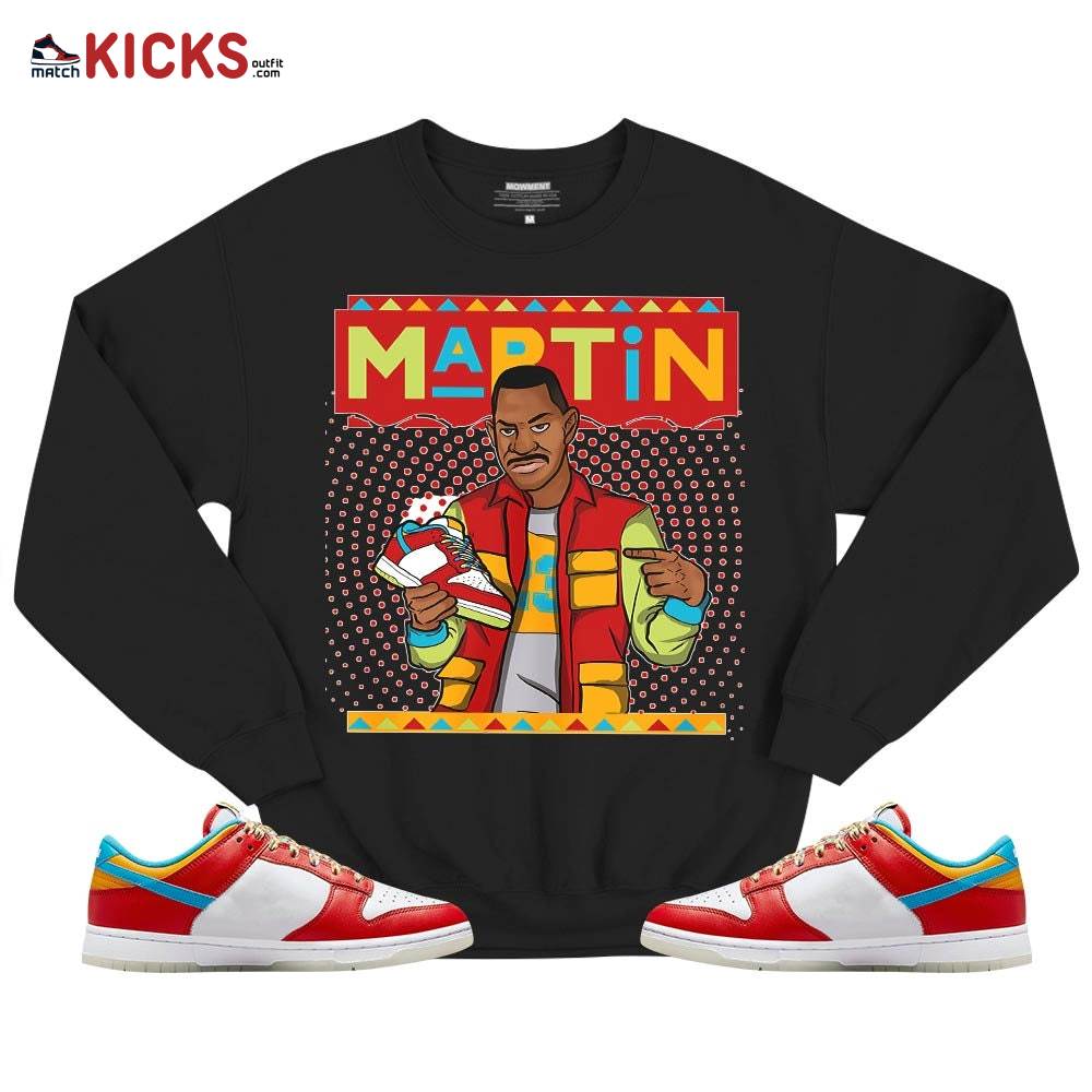 Martin Sneaker Shirt Match Fruity Pebbles Shoes, Dunk Low Fruity Pebbles MKO T-Shirt Martin Sneaker Shirt Match Fruity Pebbles Shoes, Dunk Low Fruity Pebbles MKO T-Shirt