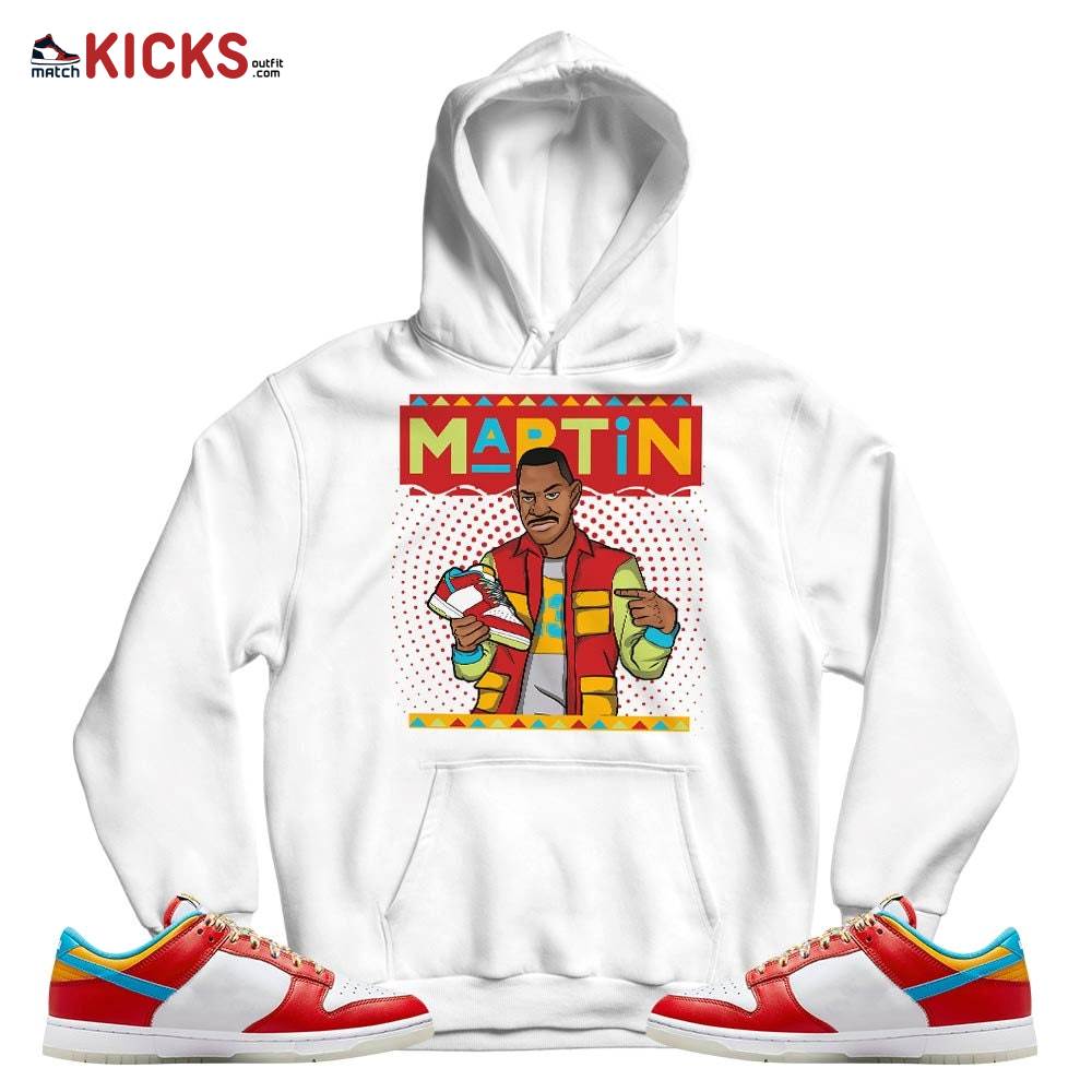 Martin Sneaker Shirt Match Fruity Pebbles Shoes, Dunk Low Fruity Pebbles MKO T-Shirt Martin Sneaker Shirt Match Fruity Pebbles Shoes, Dunk Low Fruity Pebbles MKO T-Shirt