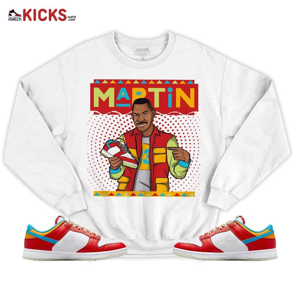 Martin Sneaker Shirt Match Fruity Pebbles Shoes, Dunk Low Fruity Pebbles MKO T-Shirt Martin Sneaker Shirt Match Fruity Pebbles Shoes, Dunk Low Fruity Pebbles MKO T-Shirt