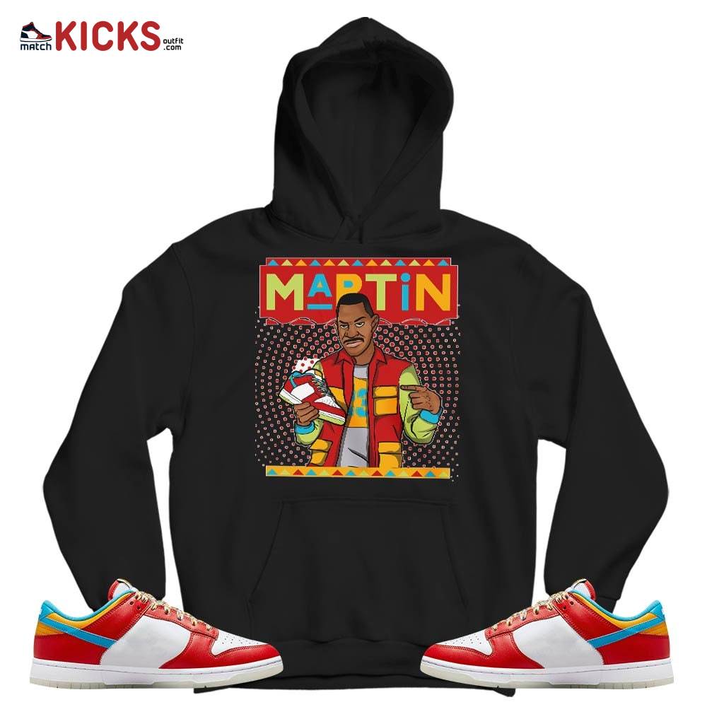 Martin Sneaker Shirt Match Fruity Pebbles Shoes, Dunk Low Fruity Pebbles MKO T-Shirt Martin Sneaker Shirt Match Fruity Pebbles Shoes, Dunk Low Fruity Pebbles MKO T-Shirt