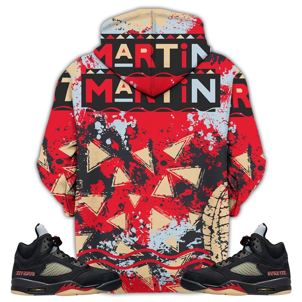 Martin Sneaker Shirt Match Gore-Tex 5S, Jordan 5 Gore-Tex Off Noir Hoodie Sweatshirt Tee All Over Print MKO Shirt