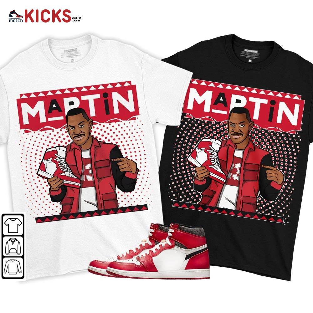 Martin Sneaker Shirt Match High OG Chicago 1s, Jordan 1 Lost and Found Chicago MKO T-Shirt Martin Sneaker Shirt Match High OG Chicago 1s, Jordan 1 Lost and Found Chicago MKO T-Shirt