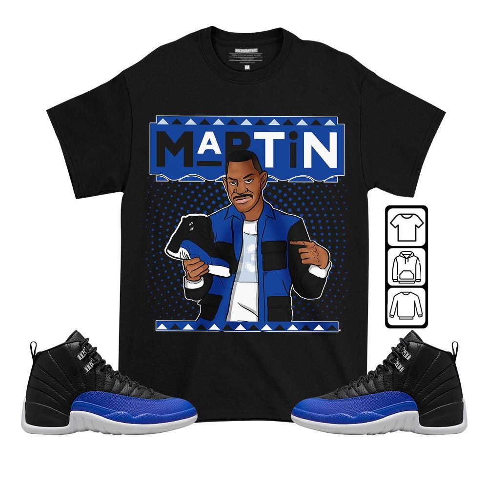 Martin Sneaker Shirt Match Hyper Royal 12s, Jordan 12 Hyper Royal MKO T-Shirt Martin Sneaker Shirt Match Hyper Royal 12s, Jordan 12 Hyper Royal MKO T-Shirt