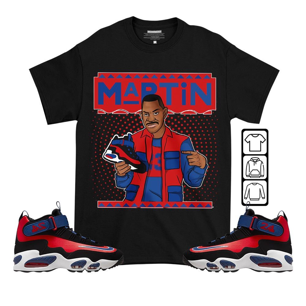 Martin Sneaker Shirt Match Max 1 Navy Red Black, Air Griffey Max 1 Black Red Navy Blue MKO T-Shirt Martin Sneaker Shirt Match Max 1 Navy Red Black, Air Griffey Max 1 Black Red Navy Blue MKO T-Shirt