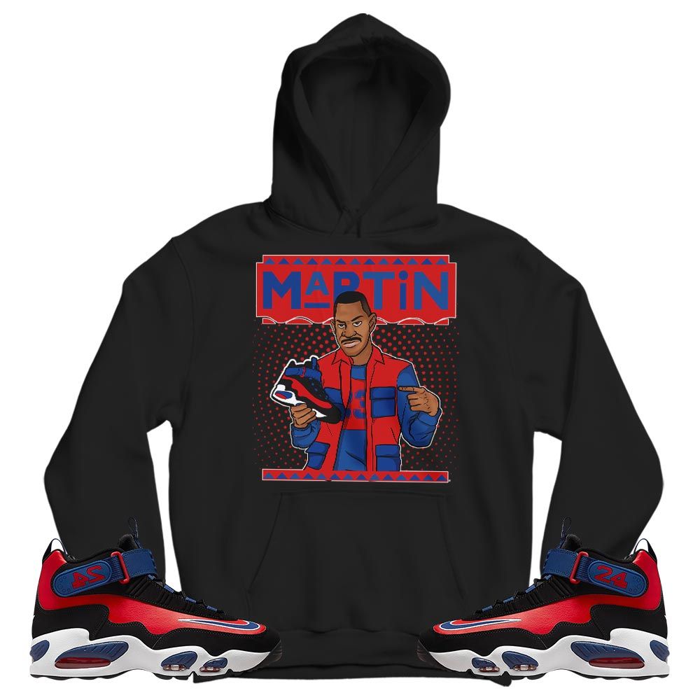 Martin Sneaker Shirt Match Max 1 Navy Red Black, Air Griffey Max 1 Black Red Navy Blue MKO T-Shirt