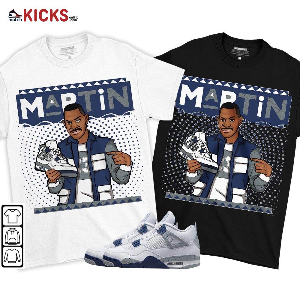 Martin Sneaker Shirt Match Midnight Navy 4s, Jordan 4 Retro Midnight Navy MKO T-Shirt Martin Sneaker Shirt Match Midnight Navy 4s, Jordan 4 Retro Midnight Navy MKO T-Shirt