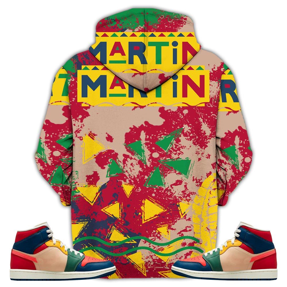 Martin Sneaker Shirt Match Multi Color 2022 1S, Jordan 1 Mid Multi Color 2022 Hoodie Sweatshirt Tee All Over Print MKO Shirt