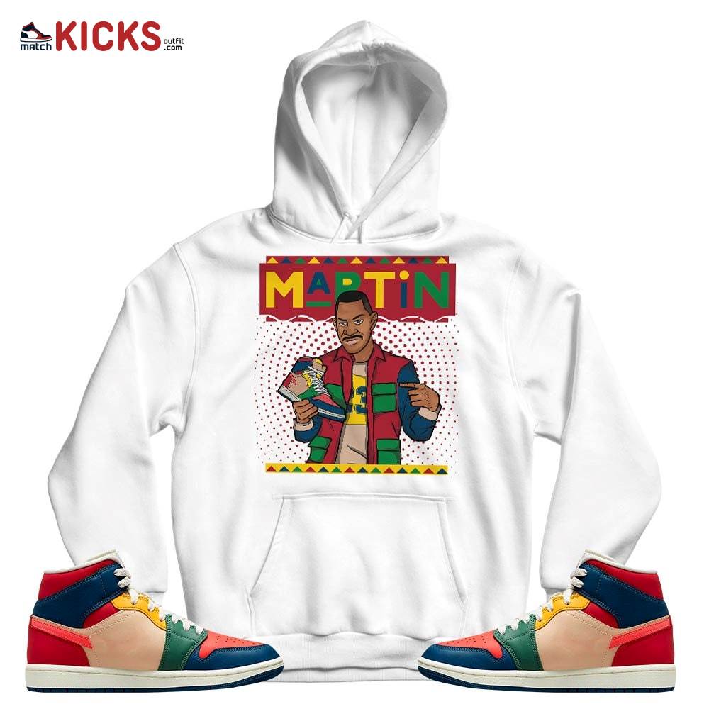 Martin Sneaker Shirt Match Multi Color 2022 1s, Jordan 1 Mid Multi Color 2022 MKO T-Shirt Martin Sneaker Shirt Match Multi Color 2022 1s, Jordan 1 Mid Multi Color 2022 MKO T-Shirt