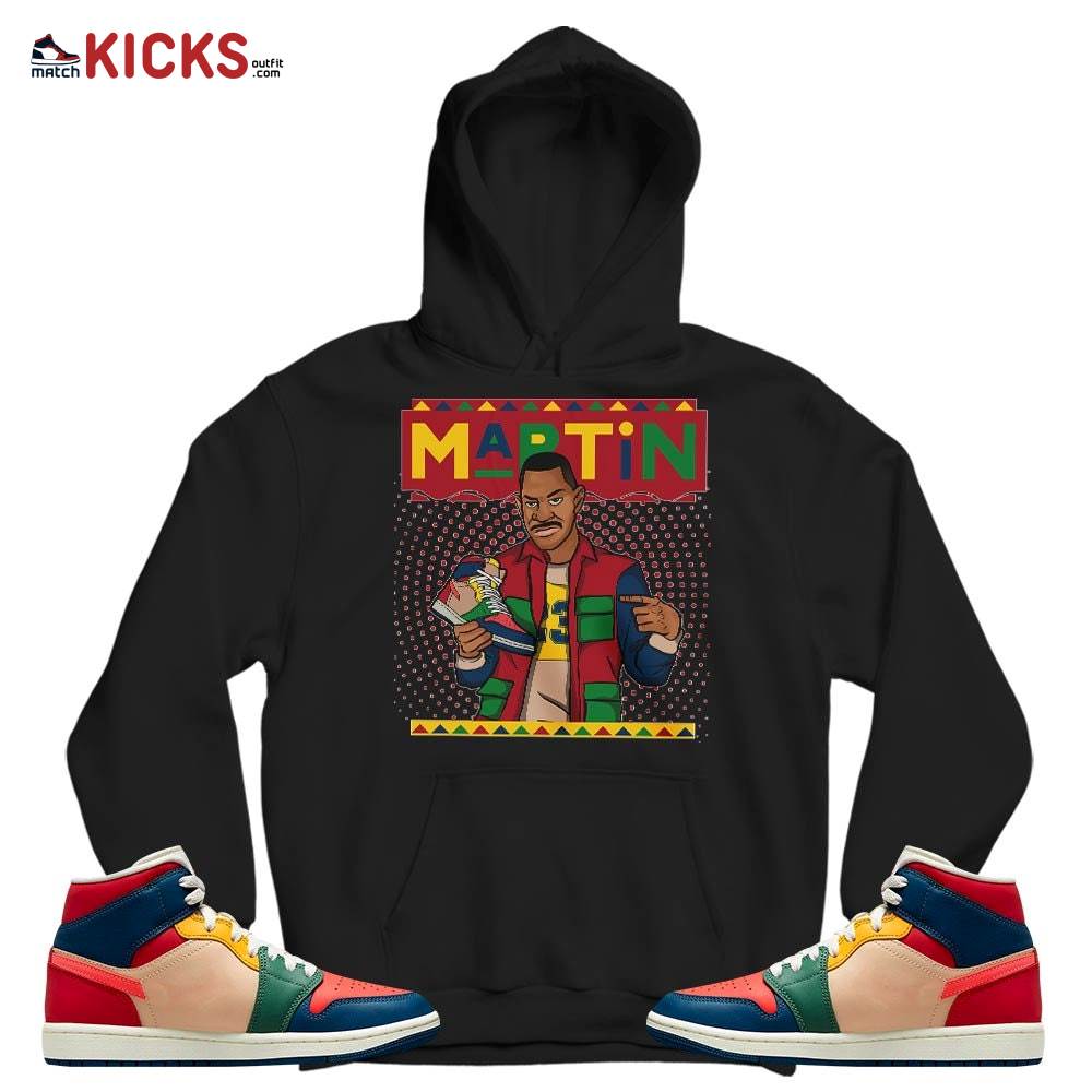 Martin Sneaker Shirt Match Multi Color 2022 1s, Jordan 1 Mid Multi Color 2022 MKO T-Shirt Martin Sneaker Shirt Match Multi Color 2022 1s, Jordan 1 Mid Multi Color 2022 MKO T-Shirt