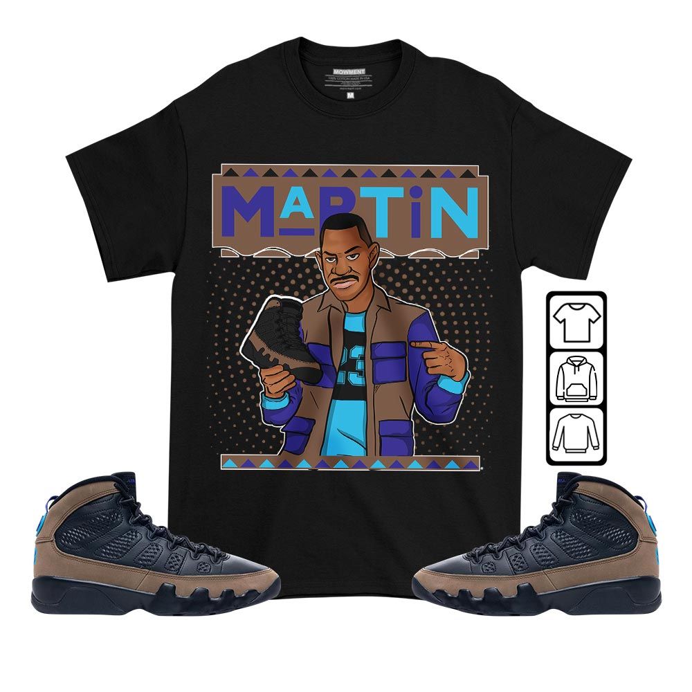 Martin Sneaker Shirt Match Olive Concord 9s, Jordan 9 Olive Concord MKO T-Shirt
