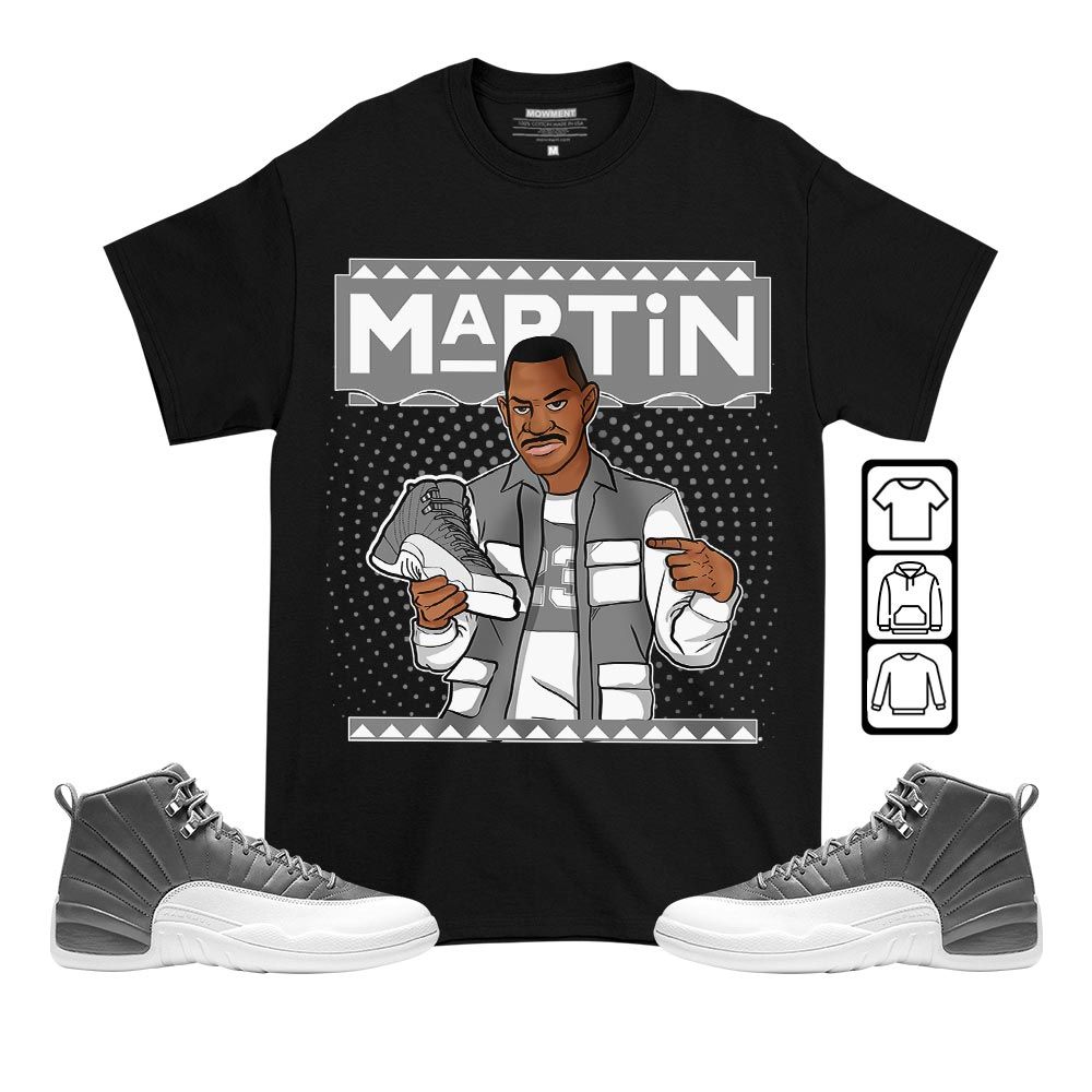Martin Sneaker Shirt Match Retro Stealth 12s, Jordan 12 Retro Stealth MKO T-Shirt Martin Sneaker Shirt Match Retro Stealth 12s, Jordan 12 Retro Stealth MKO T-Shirt