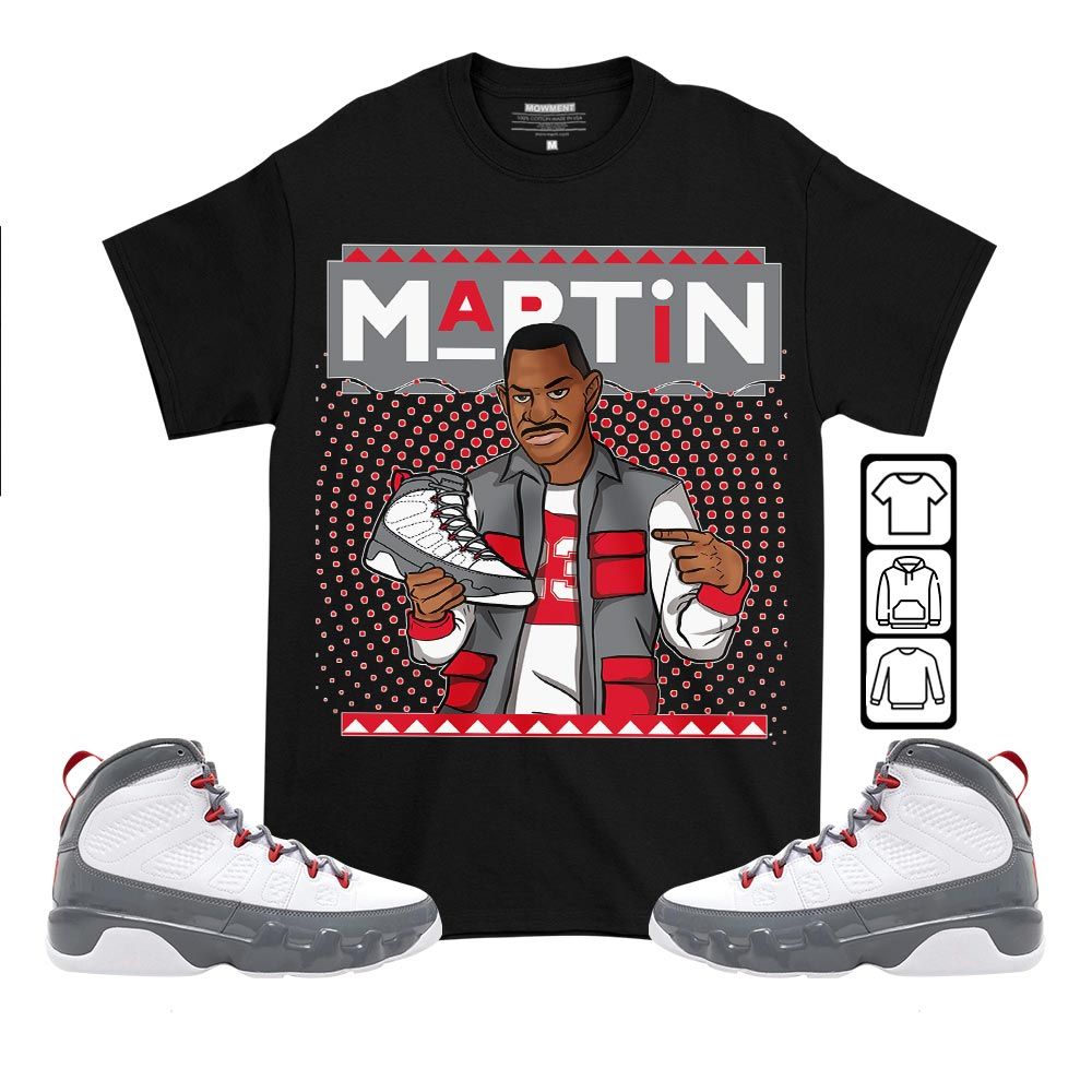 Martin Sneaker Sneaker Shirt Match Fire Red 9s, Jordan 9 Retro Fire Red MKO T-Shirt Martin Sneaker Sneaker Shirt Match Fire Red 9s, Jordan 9 Retro Fire Red MKO T-Shirt
