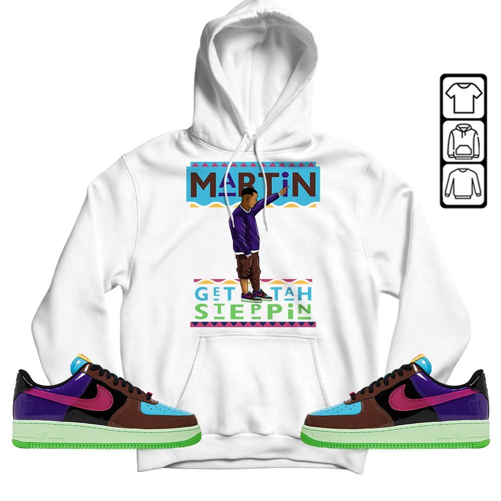Martin Tv 80s Sneaker Shirt Match AF 1 Low SP Pink Prime, Air Force 1 Undefeated Pink Prime MKO T-Shirt