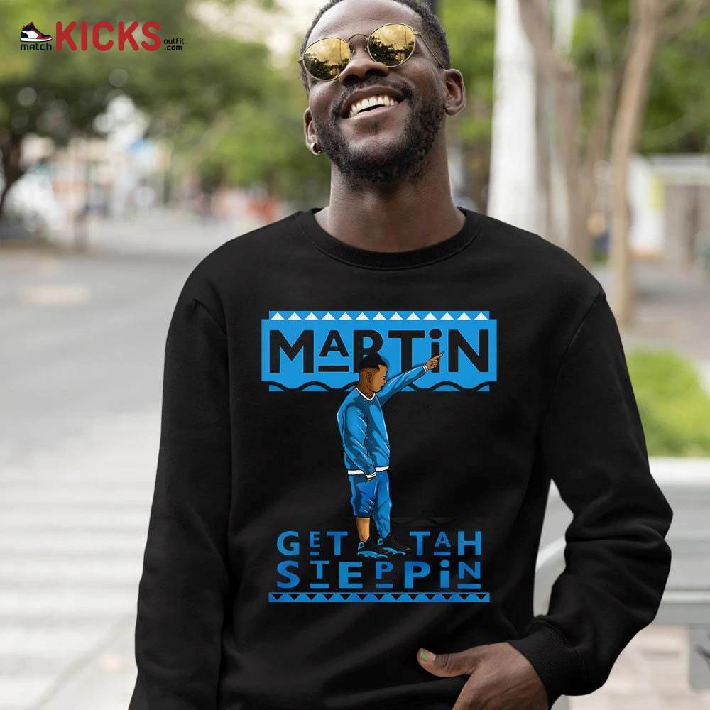 Martin Tv 80s Sneaker Shirt Match Black University Blue 13s, Jordan 13 Black University Blue 2022 MKO Sweatshirt Martin Tv 80s Sneaker Shirt Match Black University Blue 13s, Jordan 13 Black University Blue 2022 MKO Sweatshirt