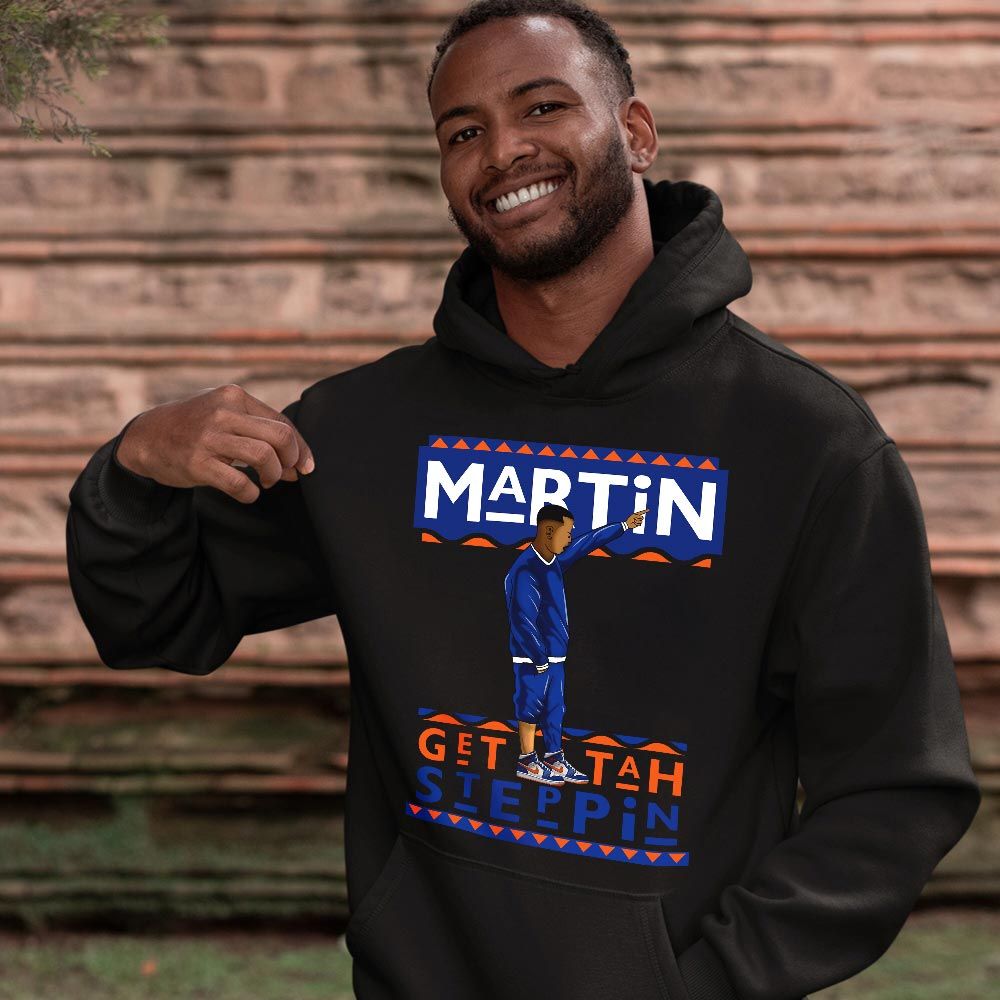 Martin Tv 80s Sneaker Shirt Match Mid Knicks 1s, Jordan 1 Mid Knicks MKO T-Shirt Martin Tv 80s Sneaker Shirt Match Mid Knicks 1s, Jordan 1 Mid Knicks MKO T-Shirt