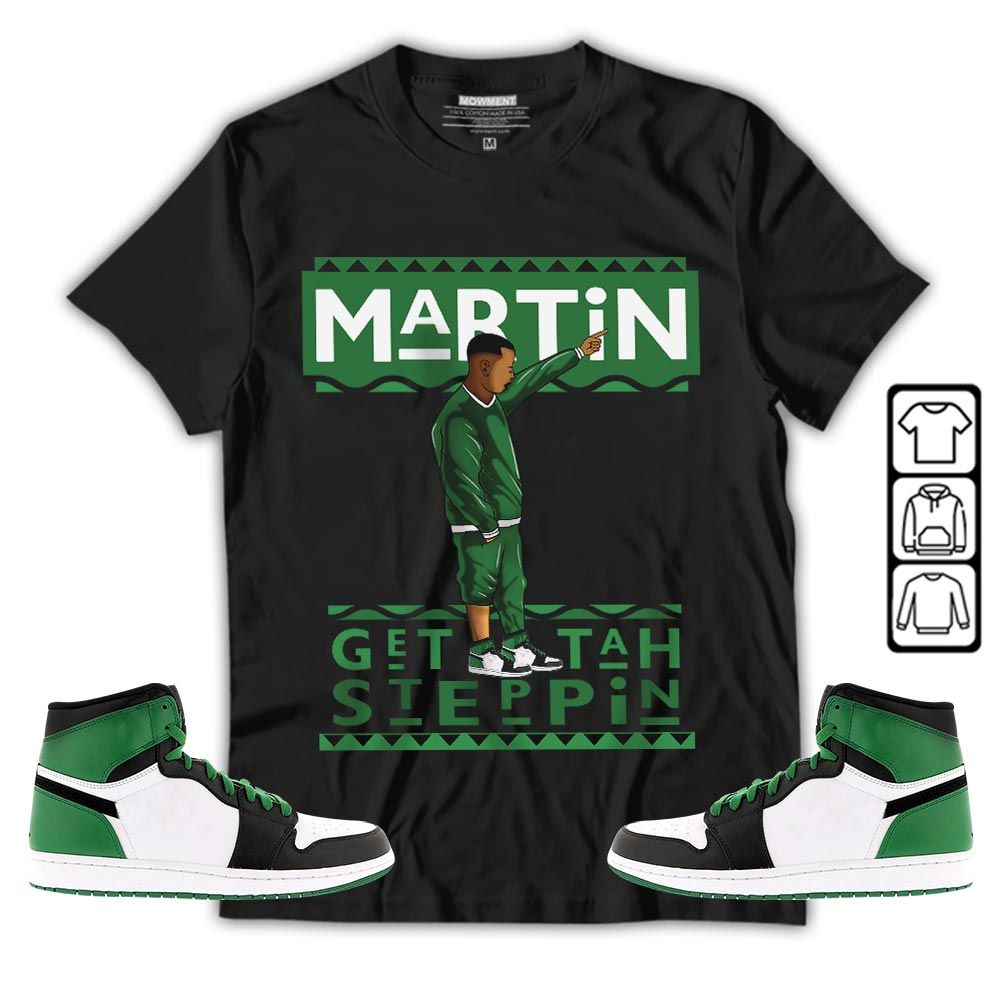 Martin Tv 80s Sneaker Shirt Match OG Celtics 1s, Jordan 1 High OG Celtics MKO T-Shirt Martin Tv 80s Sneaker Shirt Match OG Celtics 1s, Jordan 1 High OG Celtics MKO T-Shirt
