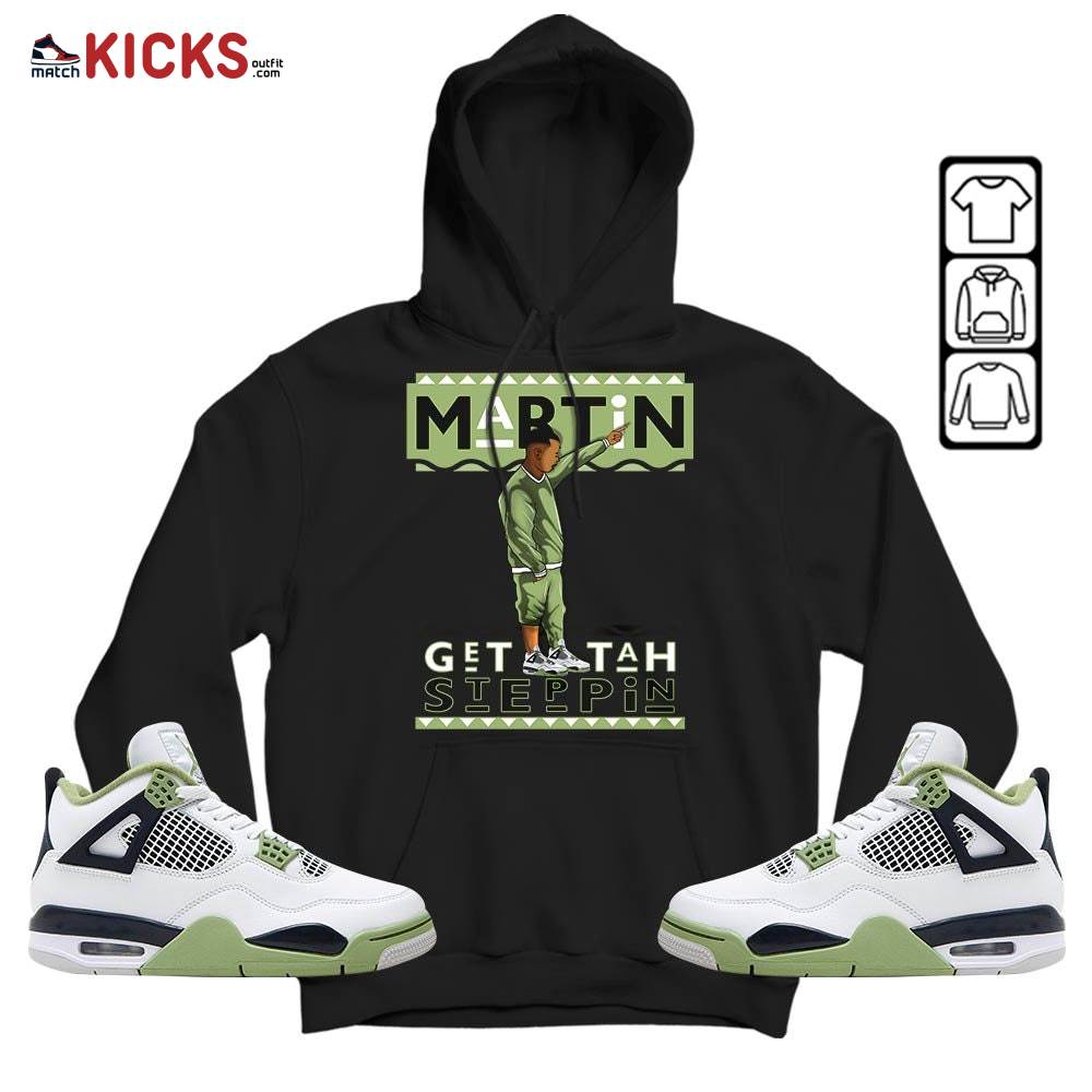 Martin Tv 80s Sneaker Shirt Match Retro Oil Green 4s, Jordan 4 Oil Green MKO T-Shirt Martin Tv 80s Sneaker Shirt Match Retro Oil Green 4s, Jordan 4 Oil Green MKO T-Shirt