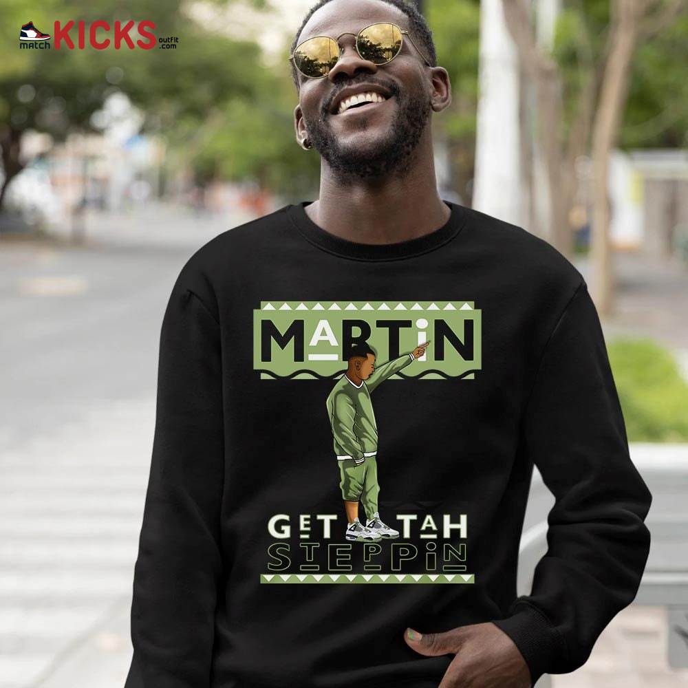 Martin Tv 80s Sneaker Shirt Match Retro Oil Green 4s, Jordan 4 Oil Green MKO T-Shirt Martin Tv 80s Sneaker Shirt Match Retro Oil Green 4s, Jordan 4 Oil Green MKO T-Shirt