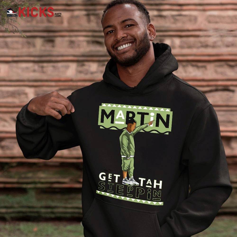 Martin Tv 80s Sneaker Shirt Match Retro Oil Green 4s, Jordan 4 Oil Green MKO T-Shirt Martin Tv 80s Sneaker Shirt Match Retro Oil Green 4s, Jordan 4 Oil Green MKO T-Shirt