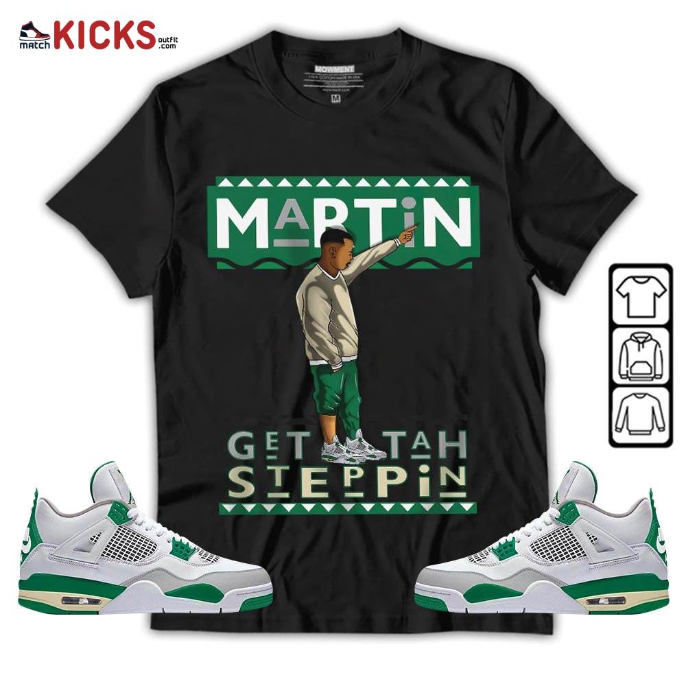 Martin Tv 80s Sneaker Shirt Match Retro Pine Green 4s, Jordan 4 Pine Green MKO T-Shirt