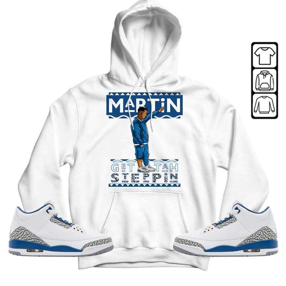 Martin Tv 80s Sneaker Shirt Match Wizards 3s, Jordan Retro 3 Wizards MKO T-Shirt