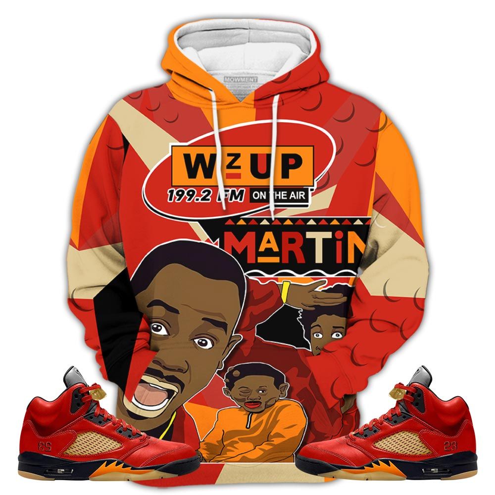 Martin Tv 90S Got Em Sneaker Shirt Match Retro 5 Dunk On Mars, Jordan 5 Mars For Her Hoodie Sweatshirt Tee All Over Print MKO Shirt