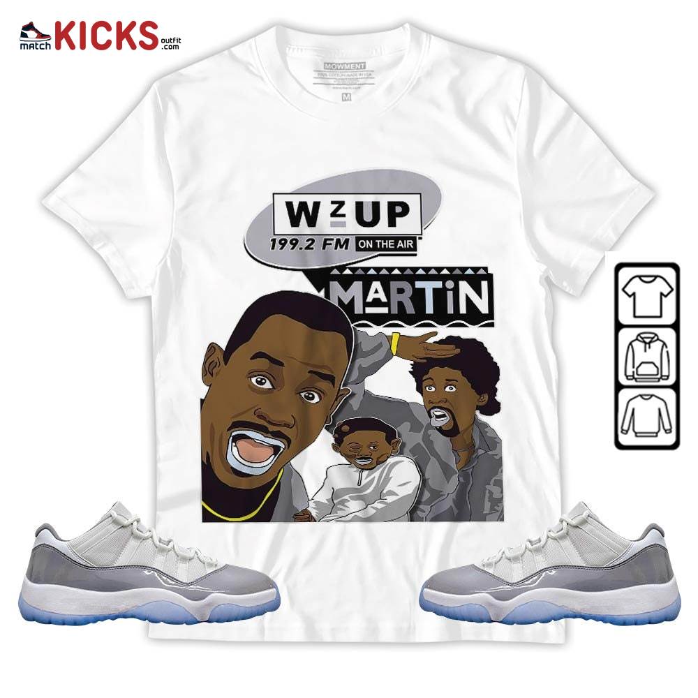 Martin Tv 90s Melanin Got Em 1 Sneaker Shirt Match Cement Grey 11s, Jordan 11 Low Cement Grey MKO T-Shirt Martin Tv 90s Melanin Got Em 1 Sneaker Shirt Match Cement Grey 11s, Jordan 11 Low Cement Grey MKO T-Shirt
