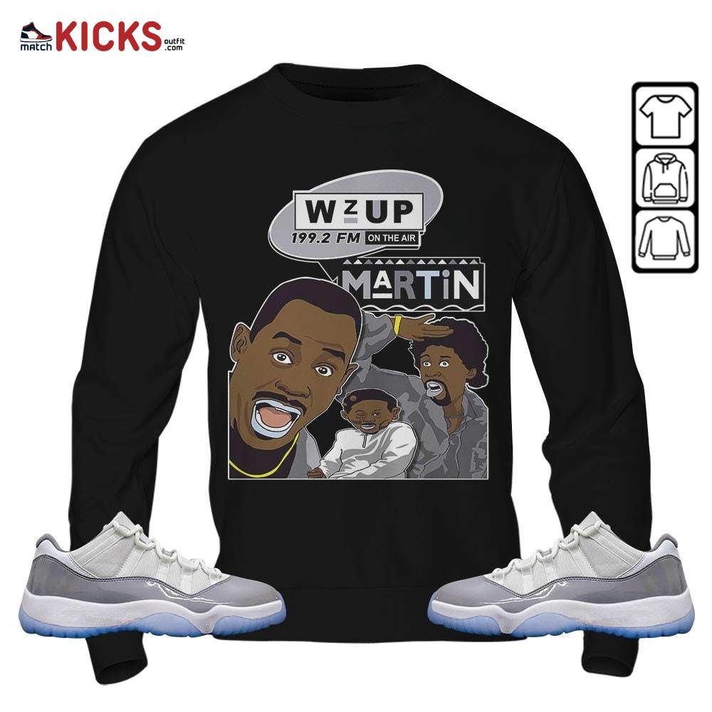 Martin Tv 90s Melanin Got Em 1 Sneaker Shirt Match Cement Grey 11s, Jordan 11 Low Cement Grey MKO T-Shirt Martin Tv 90s Melanin Got Em 1 Sneaker Shirt Match Cement Grey 11s, Jordan 11 Low Cement Grey MKO T-Shirt