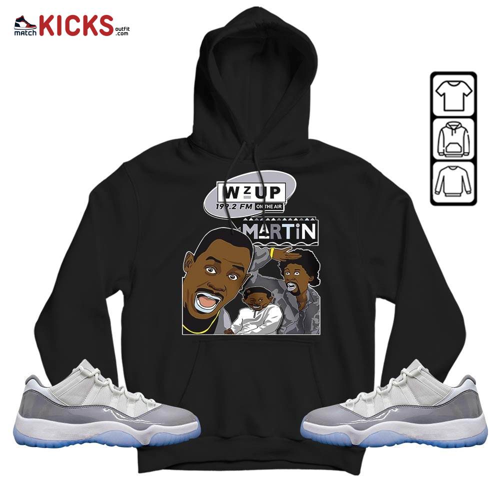 Martin Tv 90s Melanin Got Em 1 Sneaker Shirt Match Cement Grey 11s, Jordan 11 Low Cement Grey MKO T-Shirt Martin Tv 90s Melanin Got Em 1 Sneaker Shirt Match Cement Grey 11s, Jordan 11 Low Cement Grey MKO T-Shirt