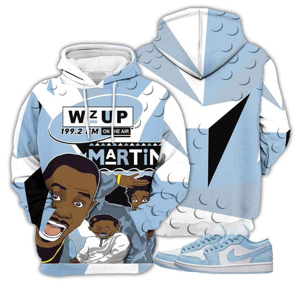 Martin Tv 90S Melanin Got Em Sneaker Shirt Match 1 Low Gets Icy, Jordan 1 Low Ice Blue Hoodie Sweatshirt Tee All Over Print MKO Shirt Martin Tv 90S Melanin Got Em Sneaker Shirt Match 1 Low Gets Icy, Jordan 1 Low Ice Blue Hoodie Sweatshirt Tee All Over Print MKO Shirt