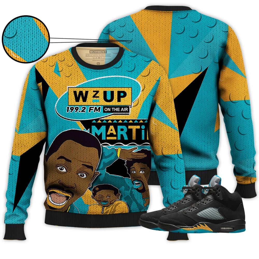 Martin Tv 90S Melanin Got Em Sneaker Shirt Match 2023 Retro Aqua 5S, Jordan 5 Aqua Hoodie Sweatshirt Tee All Over Print MKO Shirt Martin Tv 90S Melanin Got Em Sneaker Shirt Match 2023 Retro Aqua 5S, Jordan 5 Aqua Hoodie Sweatshirt Tee All Over Print MKO Shirt