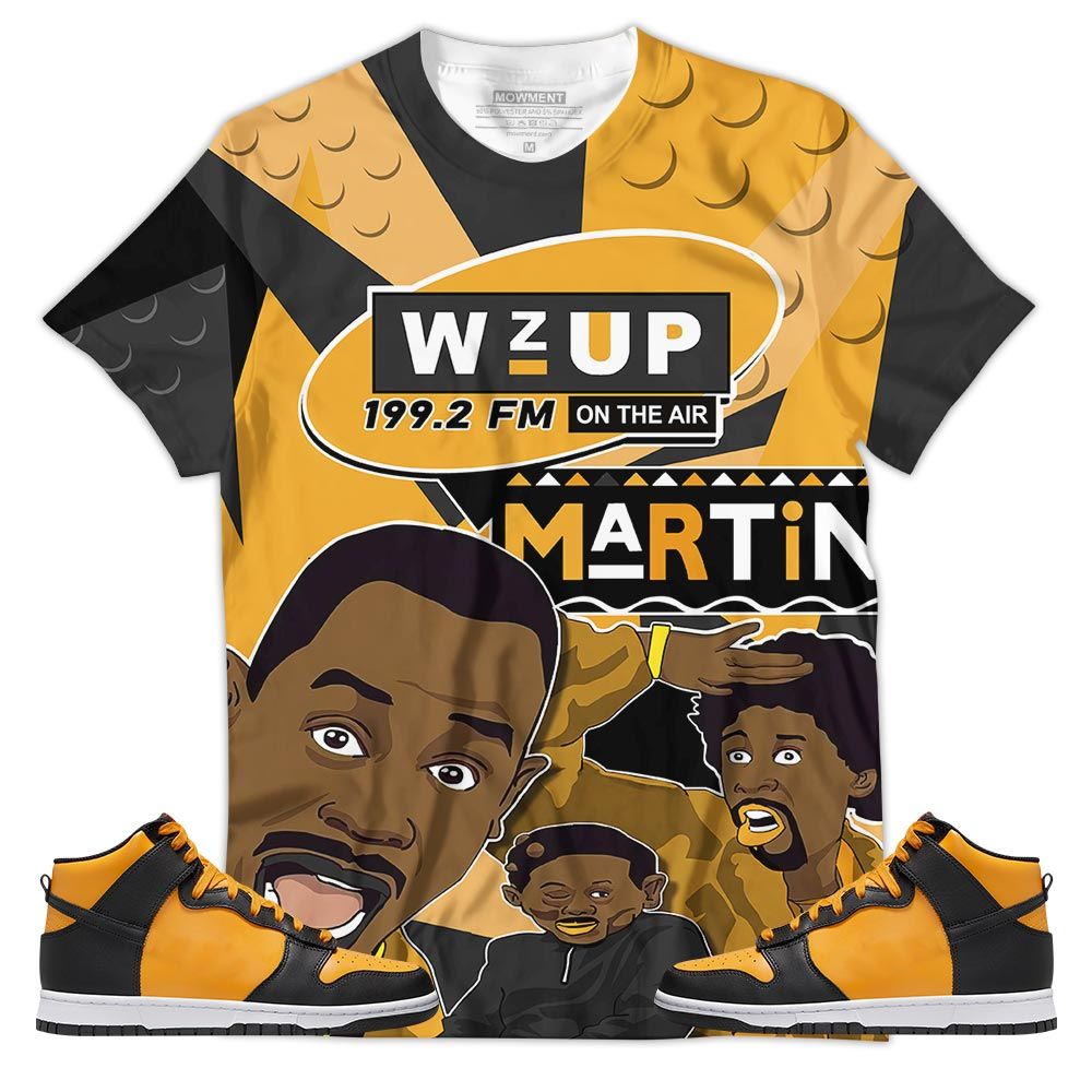 Martin Tv 90S Melanin Got Em Sneaker Shirt Match Dunk Reverse Goldenrod, Dunk High Bruce Lee Hoodie Sweatshirt Tee All Over Print MKO Shirt