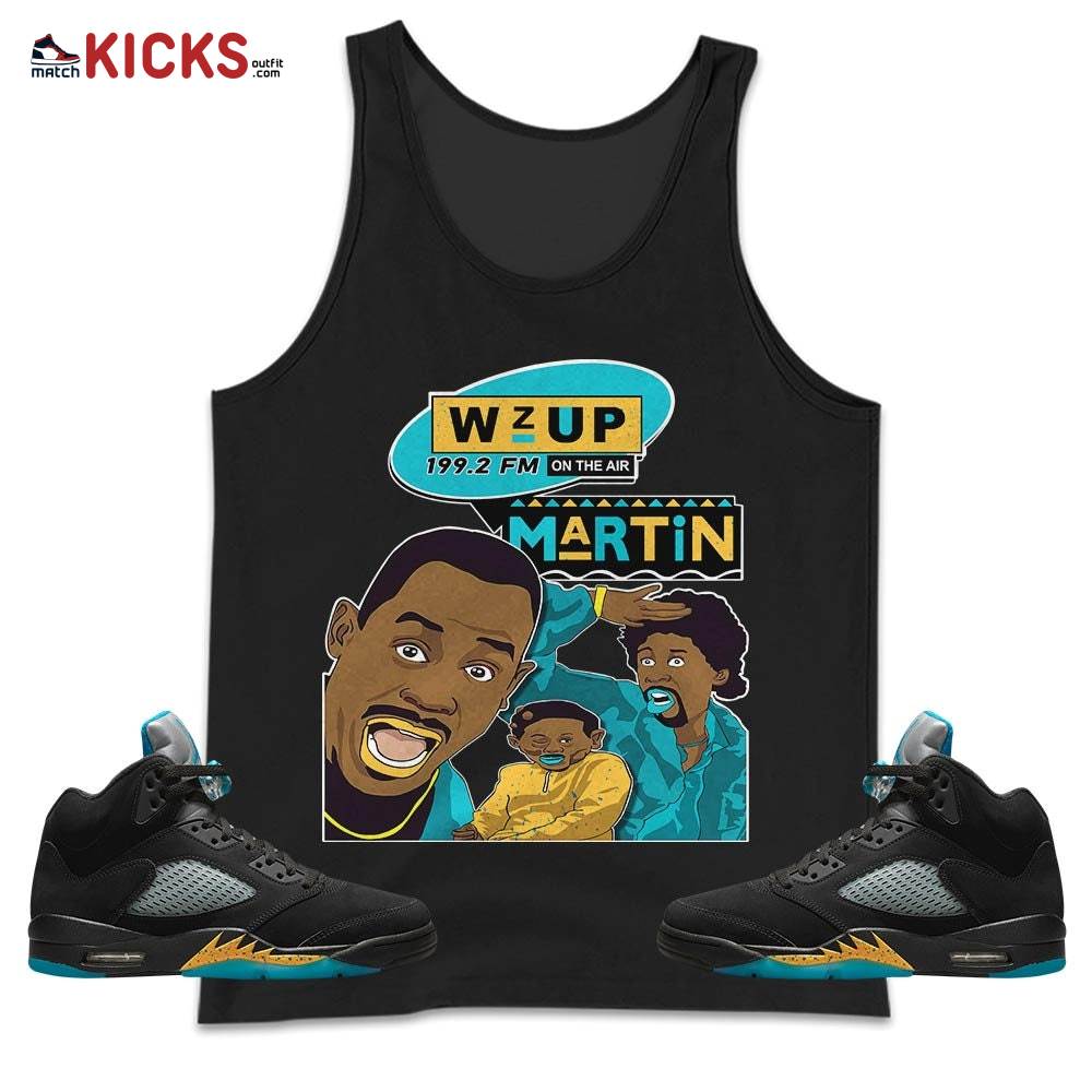 Martin Tv 90s Melanin Sneaker Shirt Match 2023 Retro Aqua 5s, Jordan 5 Aqua MKO Tank Top Martin Tv 90s Melanin Sneaker Shirt Match 2023 Retro Aqua 5s, Jordan 5 Aqua MKO Tank Top