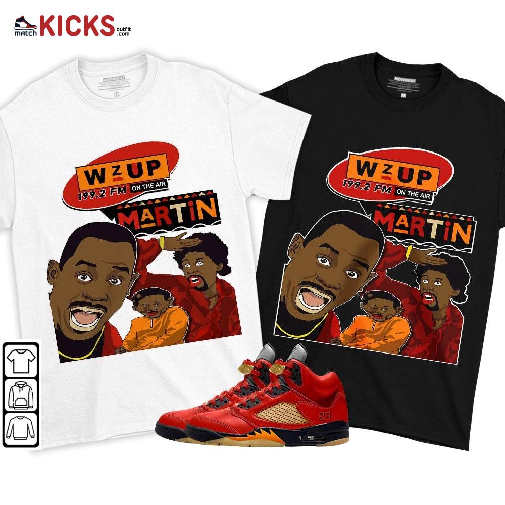 Martin Tv 90s Melanin Sneaker Shirt Match 5 Dunk On Mars, Jordan 5 Mars For Her MKO T-Shirt Martin Tv 90s Melanin Sneaker Shirt Match 5 Dunk On Mars, Jordan 5 Mars For Her MKO T-Shirt
