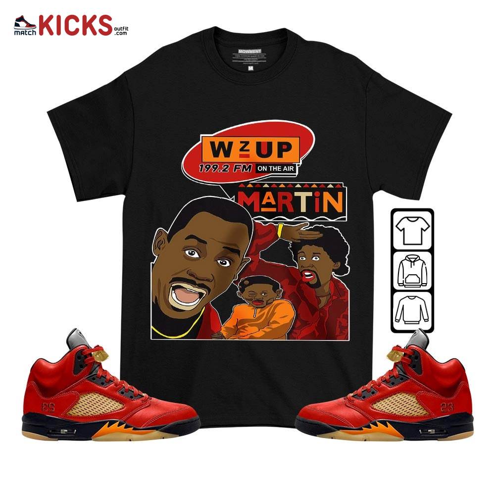 Martin Tv 90s Melanin Sneaker Shirt Match 5 Dunk On Mars, Jordan 5 Mars For Her MKO T-Shirt