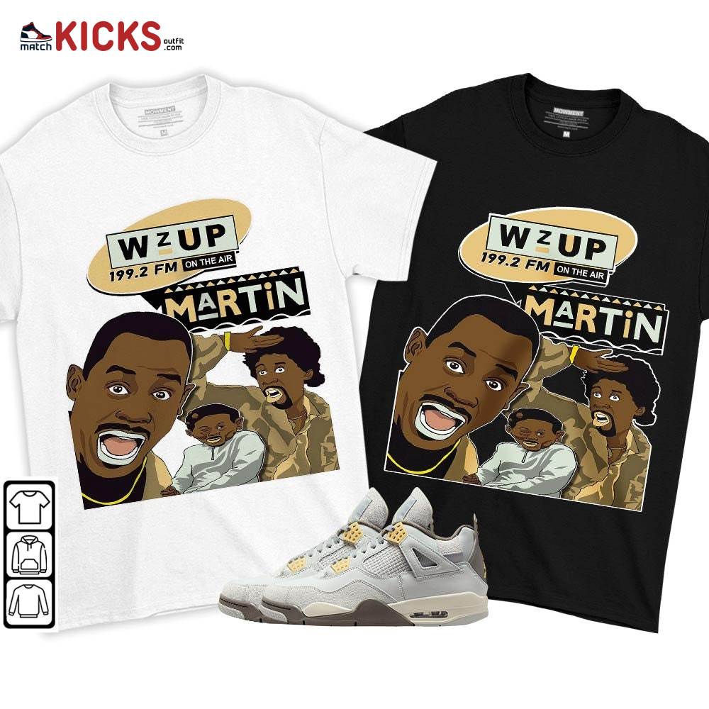 Martin Tv 90s Melanin Sneaker Shirt Match Retro Craft 4s, Jordan 4 Craft Photon Dust MKO T-Shirt