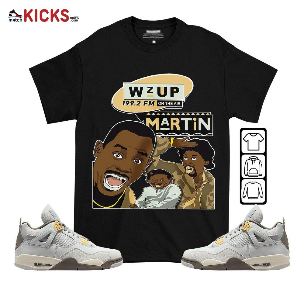 Martin Tv 90s Melanin Sneaker Shirt Match Retro Craft 4s, Jordan 4 Craft Photon Dust MKO T-Shirt