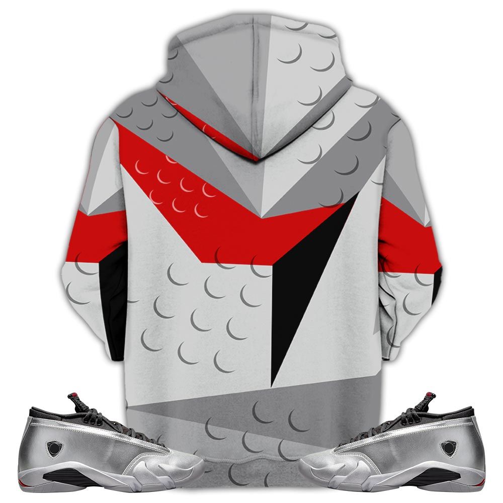 Martin Tv 90S Sneaker Shirt Match 14 Low Metallic Silver, Jordan 14 Metallic Silver Hoodie Sweatshirt Tee All Over Print MKO Shirt