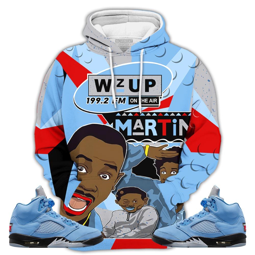 Martin Tv 90S Sneaker Shirt Match Retro University Blue 5S, Jordan 5 University Blue Hoodie Sweatshirt Tee All Over Print MKO Shirt Martin Tv 90S Sneaker Shirt Match Retro University Blue 5S, Jordan 5 University Blue Hoodie Sweatshirt Tee All Over Print MKO Shirt