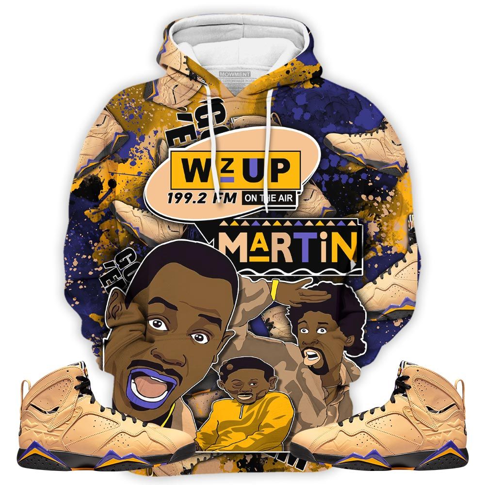 Martin Tv 90S Sneaker Shirt Match Retro Vachetta Tan 7S, Jordan 7 Se Afrobeats Hoodie Sweatshirt Tee All Over Print MKO Shirt