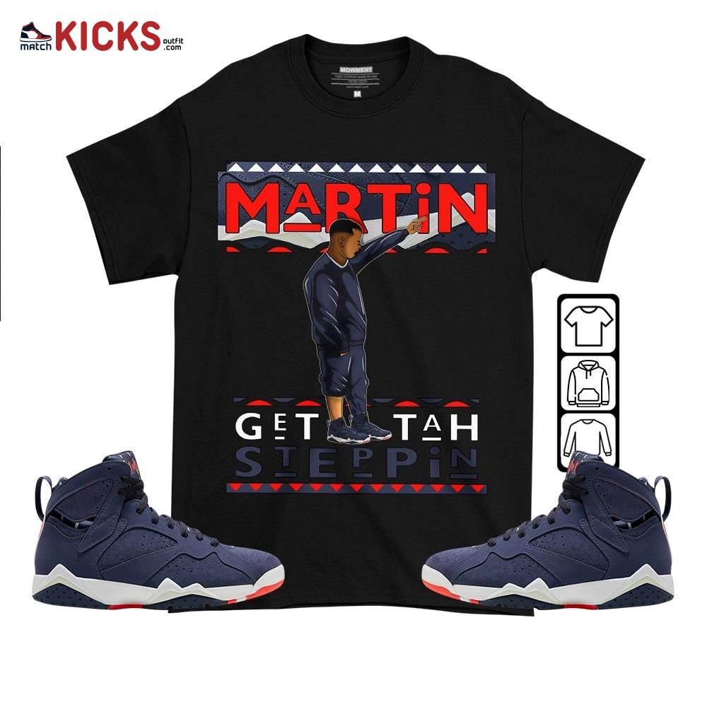 Martin Tv Got Em Sneaker Shirt Match 7 Neutral Indigo, Jordan 7 Quai 54 MKO T-Shirt