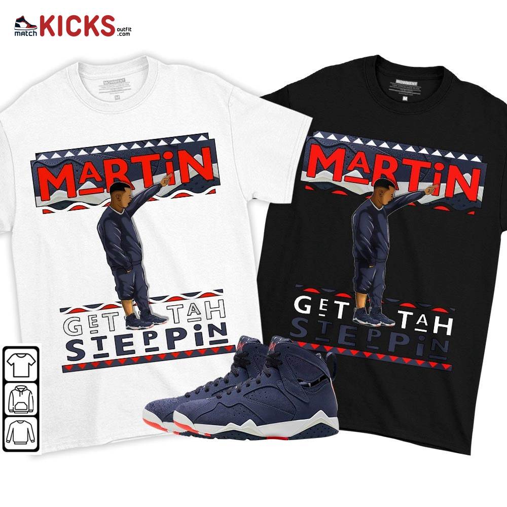 Martin Tv Got Em Sneaker Shirt Match 7 Neutral Indigo, Jordan 7 Quai 54 MKO T-Shirt