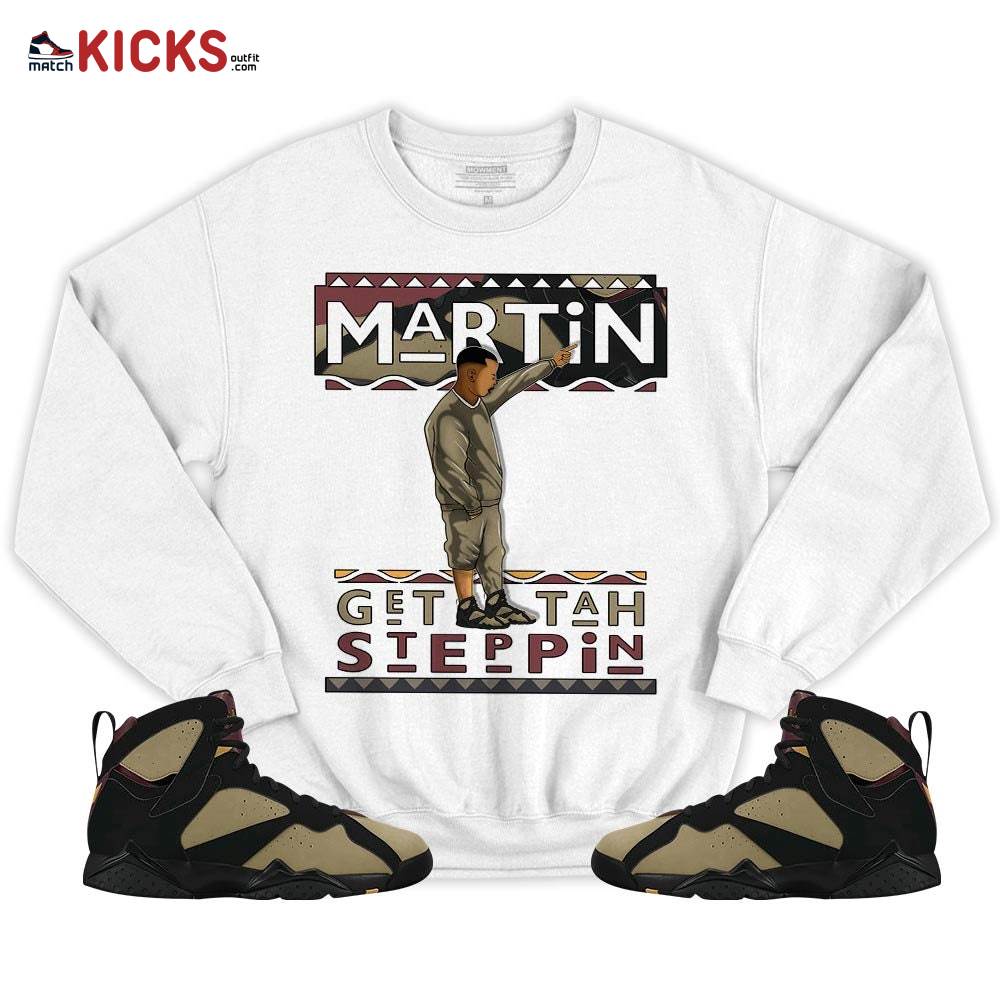 Martin Tv Got Em Sneaker Shirt Match Black Cherrywood 7s, Jordan 7 Black Olive MKO T-Shirt Martin Tv Got Em Sneaker Shirt Match Black Cherrywood 7s, Jordan 7 Black Olive MKO T-Shirt