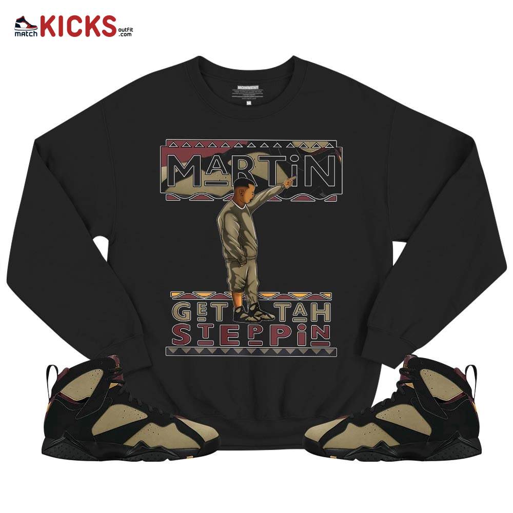 Martin Tv Got Em Sneaker Shirt Match Black Cherrywood 7s, Jordan 7 Black Olive MKO T-Shirt Martin Tv Got Em Sneaker Shirt Match Black Cherrywood 7s, Jordan 7 Black Olive MKO T-Shirt