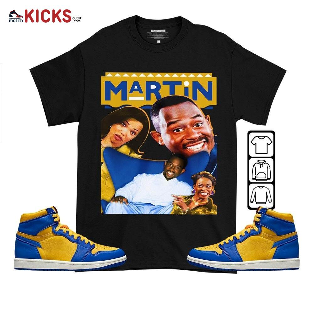 Martin TV1 Sneaker Shirt Match 2023 Laney 1s, Jordan 1 Retro High Laney MKO T-Shirt Martin TV1 Sneaker Shirt Match 2023 Laney 1s, Jordan 1 Retro High Laney MKO T-Shirt